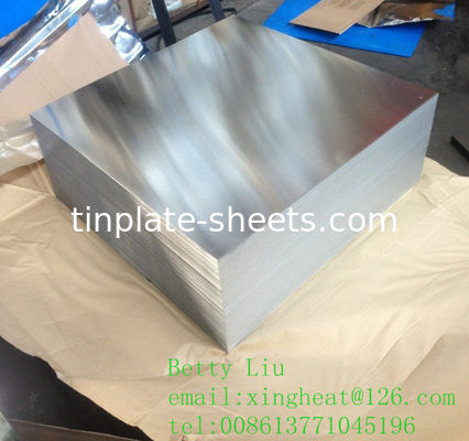 أوراق الصفيحة المعدنية للعبوات JIS G3303 القياسية T3 T4 T5 DR8 2.8/2.8 STONE FINISH أوراق الصفيحة المعدنية