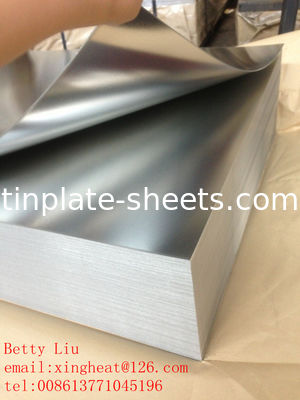 أوراق الصفيحة المعدنية للعبوات JIS G3303 القياسية T3 T4 T5 DR8 2.8/2.8 STONE FINISH أوراق الصفيحة المعدنية