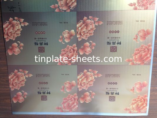T3 T4 T5 DR7 DR8 DR9 اللوحة المطبوعة EN10202 المعيار 2.0/2.0 2.8/2.8 للعبوات الغذائية
