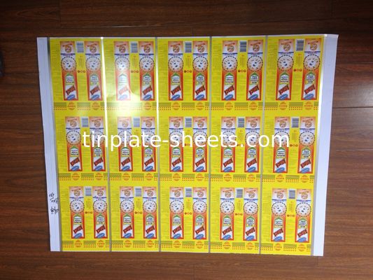 T2.5 T3 T4 T5 DR7 DR8 DR9 اللوحة المطبوعة EN10202 المعيار 2.0/2.0 2.8/2.8 للعبوات الغذائية