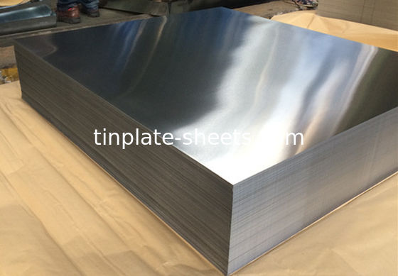 أوراق الصفيحة الكهربائية للصفائح الكيميائية والغذائية 0.15-0.49mm سمك 600-986mm العرض T2-T5 الحرارة BA الحرارة