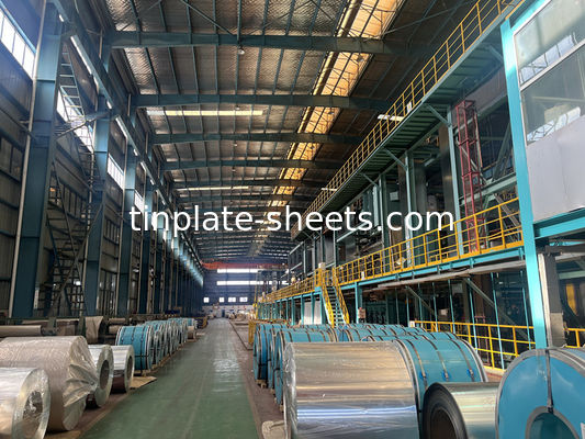 أوراق الصفيحة المعدنية للمعلب الكيميائية والعلب الغذائية MR و SPCC المواد 0.15-0.49mm سمك 600mm-986mm العرض