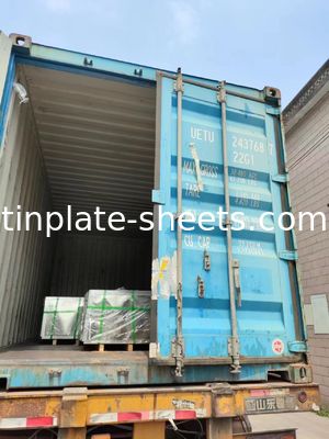 الصفيحة الالكتروليتية للصفيحة الصفيحة مع الصخر الساطع الفضة سطح متسخ مثالي لاستخدامات التعبئة والتغليف