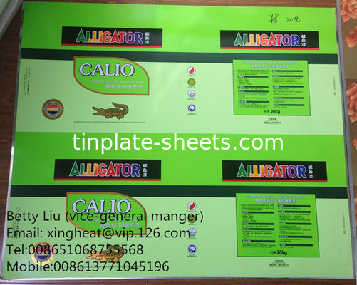 الصف الغذائي 4 ورقة القصدير المطبوعة بالألوان مع BA CA Annealing