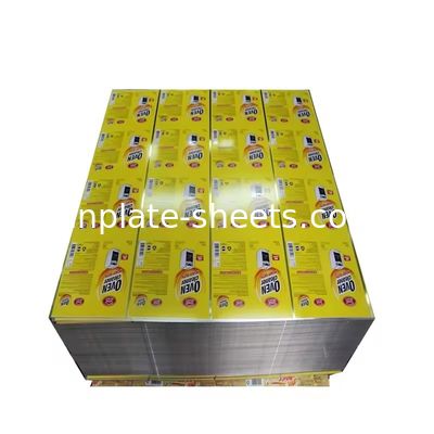T2.5 T3 T4 T5 DR7 DR8 DR9 اللوحة المطبوعة EN10202 المعيار 2.0/2.0 2.8/2.8 للعبوات الغذائية