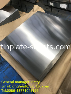 أوراق القصدير الكهربائية لصناعة التعبئة والتغليف مادة MR و SPCC 0.13-0.48mm سمك 600mm-986mm العرض