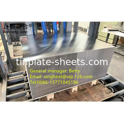 الصفائح القصيرة ذات الجودة الجيدة JIS G3303 القياسية T3 T4 T5 DR8 2.8/2.8 STONE FINISH