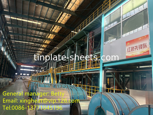 أوراق القصدير الكهربائية لصناعة التعبئة والتغليف مادة MR و SPCC 0.13-0.48mm سمك 600mm-986mm العرض
