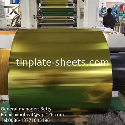 أوراق الصفيحة الالكترولية مع T2-T5 درجة الحرارة 5.6/5.6 طلاء الصفيحة سطح متطابق النهاية 600mm-1160mm طول القطع