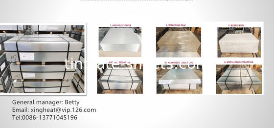 ASTM624 المعيار 4 علب مطبوعة بالألوان الصفيحة 0.15m-0.40mm سمك