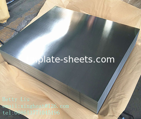 JIS G3303 EN10202 وASTM624 الصفائح القصيرة القياسية في قطع الطاحونة لعلب الكيماويات والمواد الغذائية