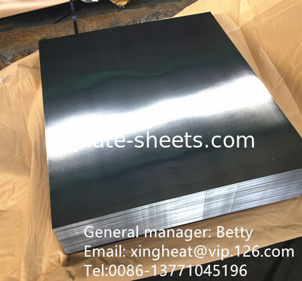 الصفحة الفولاذية الخالية من القصدير ذات الطلاء الكروم 0.17mm - 0.48mm مخصصة