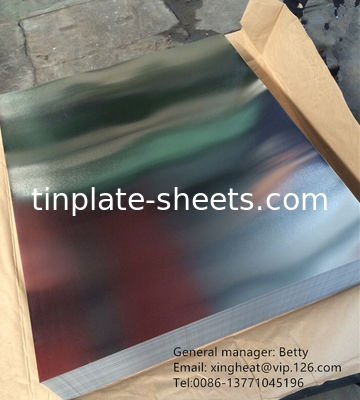 JIS G3303/EN10202/ASTM624 أوراق الصفيحة الالكترولية القائمة على المعايير EXW/FOB/CFR/CIF شروط الدفع 25 MT MOQ