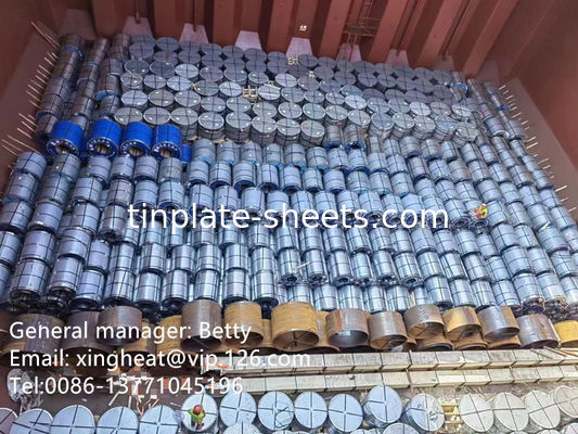 صفيحة الفولاذ الخالية من القصدير من سطح الفضة 600mm-1160mm طول القطع TFS