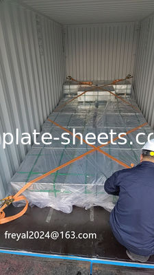 أوراق الصفيحة للعبوات العلب العلب الغذائية JIS G3303 القياسية T4 T3 T5 DR8 STONE FINISH أوراق الصفيحة الالكترولية