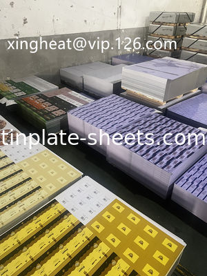 T2.5 T3 T4 T5 DR7 DR8 DR9 اللوحة المطبوعة EN10202 المعيار 2.0/2.0 للعبوات الغذائية