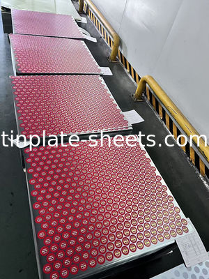 JIS G3303 و EN10202 ASTM624 أوراق الصفيحة القصيرة القياسية للصناديق الكيميائية وصناديق الطعام بأحجام مختلفة