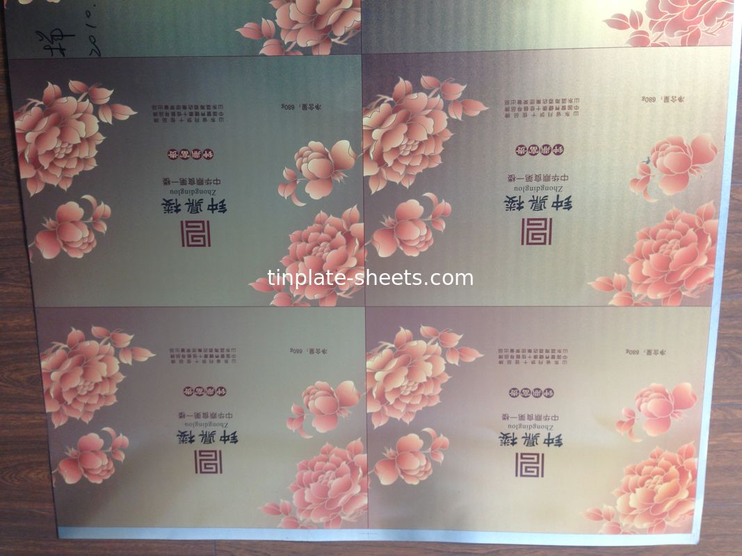 T3 T4 T5 DR7 DR8 DR9 اللوحة المطبوعة EN10202 المعيار 2.0/2.0 2.8/2.8 للعبوات الغذائية