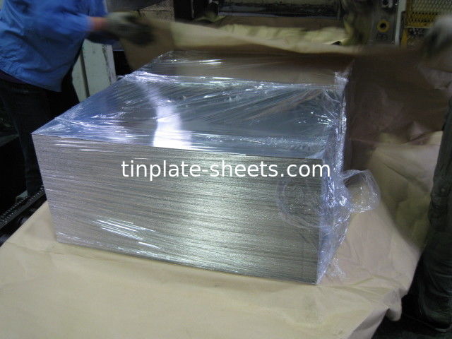 أوراق الصفيحة ذات الجودة الجيدة JIS G3303 القياسية T3 T4 T5 DR8 2.0/2.0 STONE FINISH أوراق الصفيحة الالكترولية