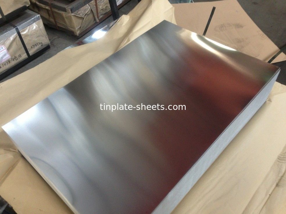 أوراق الصفيحة ذات الجودة الجيدة 2.8/2.8 JIS G3303 القياسية T3 T5 DR8 2.8/2.8 STONE FINISH أوراق الصفيحة الالكترولية