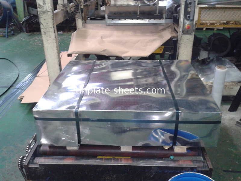أوراق الصفيحة للعبوات JIS G3303 القياسية T3 T4 DR8 2.8/2.8 STONE FINISH أوراق الصفيحة الالكترولية
