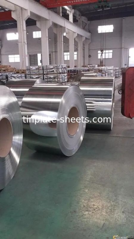الصفائح الملفوفة من الصلب المصنع الصخر الفضة النهاية الساطعة T3 T4 T5 T2.5 DR8 تستخدم في علب المواد الغذائية الكيميائية
