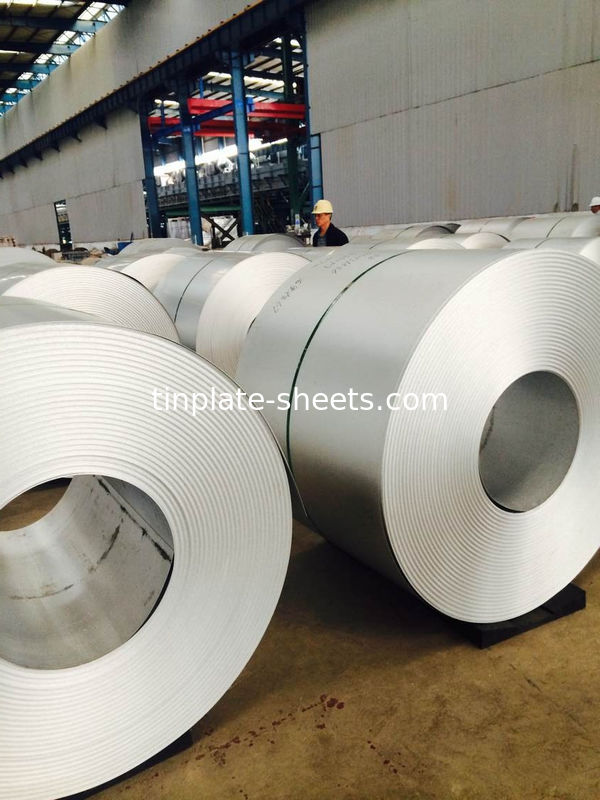 الصفيحة الالكتروليتية مع طلاء 2.8/2.8 الصفيحة T4 درجة الحرارة 600-1160mm الطول القطع