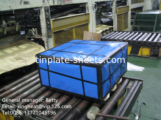 JIS G3303 EN10202 وASTM624 الصفائح القصيرة القياسية في قطع الطاحونة لعلب الكيماويات والمواد الغذائية